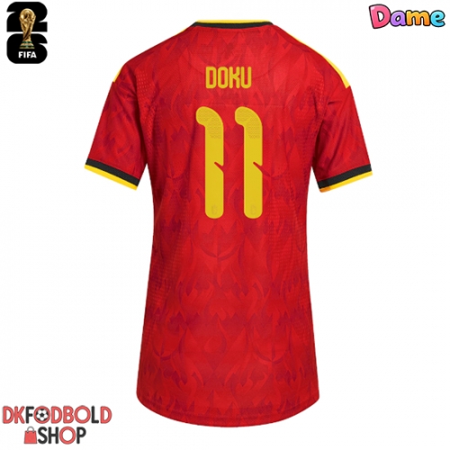 Belgien Jeremy Doku #11 Hjemmebanetrøje Dame VM 2026 Kort ærmer